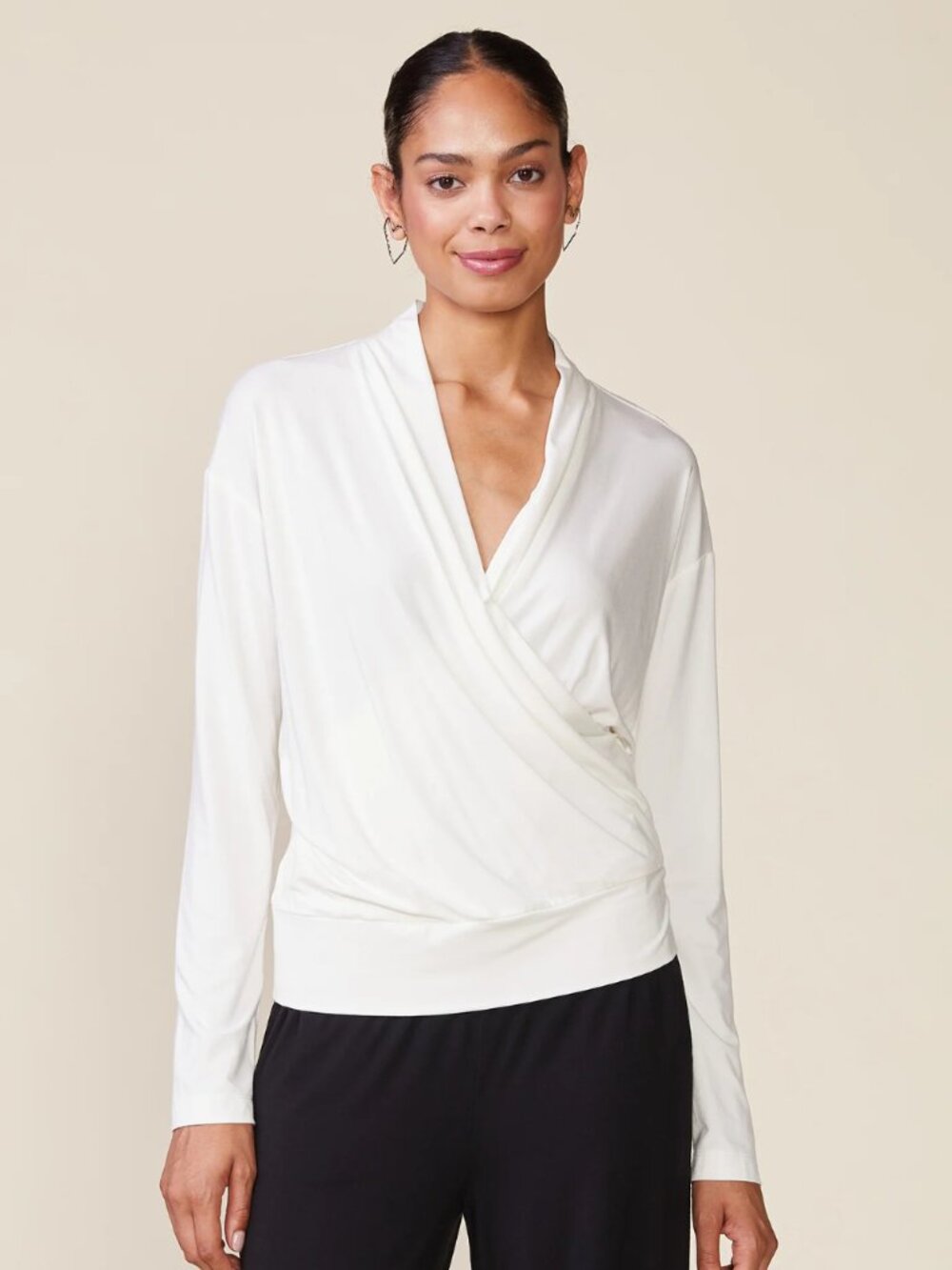 Anthem the Label Legendary Wrap Top in Off-White NEW
